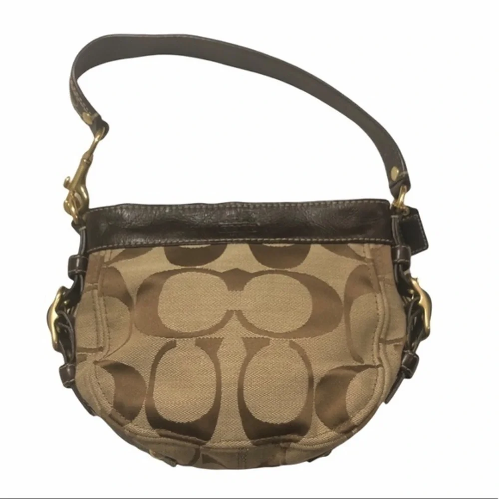 Coach vintage y2k 48156 signature brown mini Zoe hobo bag